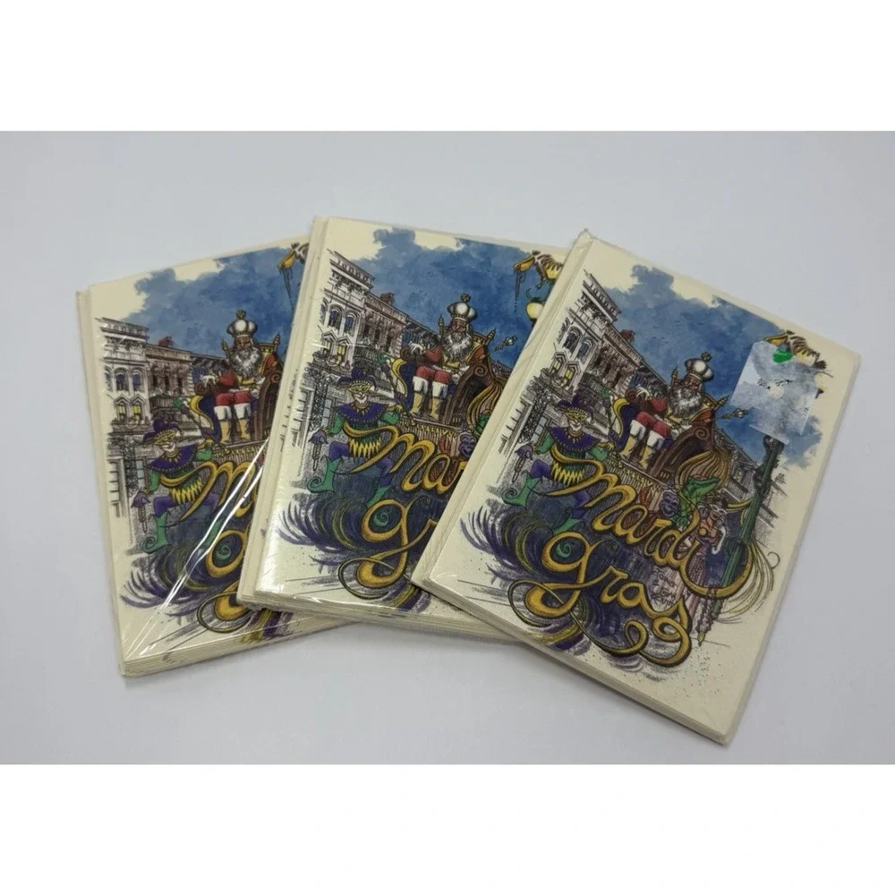 Mardi Gras Party Invitations - 3 Packs of 6 Party Invitations New in Pack